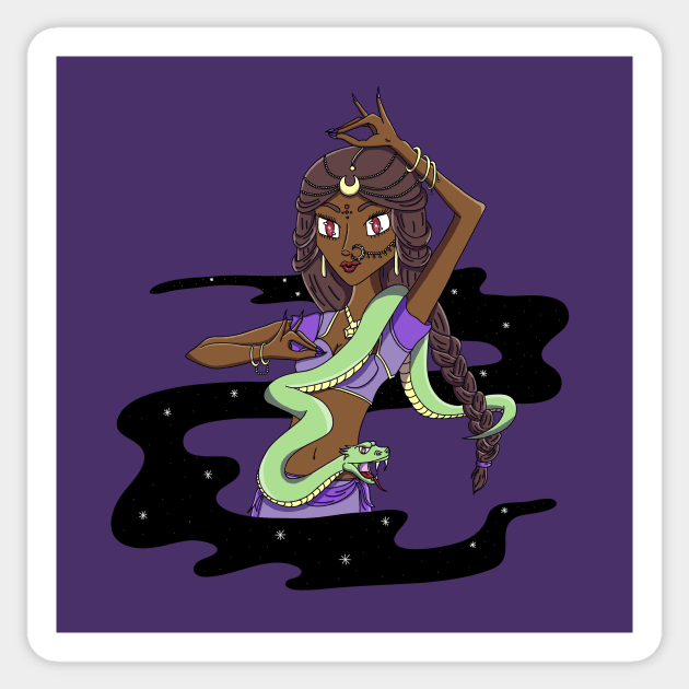 Indian girl Sticker by Inkpoof